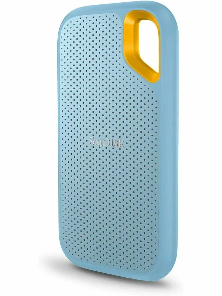 Внешний SSD-накопитель SanDisk Extreme Portable SSD V2, 2Тб, USB-C (SDSSDE61-2T00-G25) Небесно-голубой